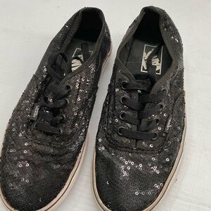 Vans Unisex black sequin sneakers